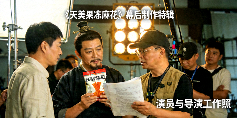 《天美果冻麻花》幕后制作特辑，演员与导演工作照